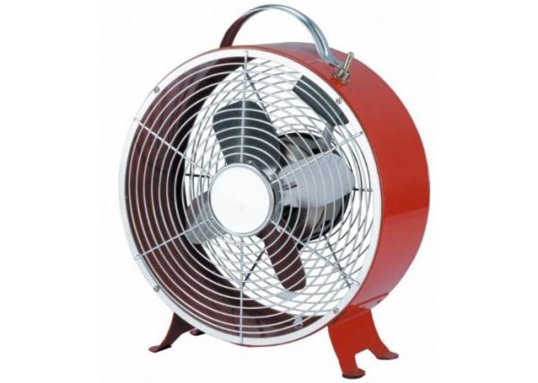 Buy cheap Stand Round Base Small Electric Fan Alarm Clock / Retro Metal Desk Fan from wholesalers