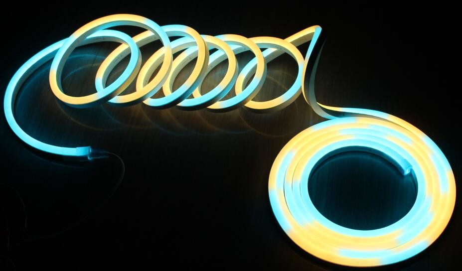 RGB digital dmx neon strip light dmx pixel neon rope 11*19mm flat 24v chasing strips