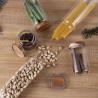 Buy cheap 700ml 1000ml 1300ml Glass Food Storage Container With Airtight wooden Lid from wholesalers