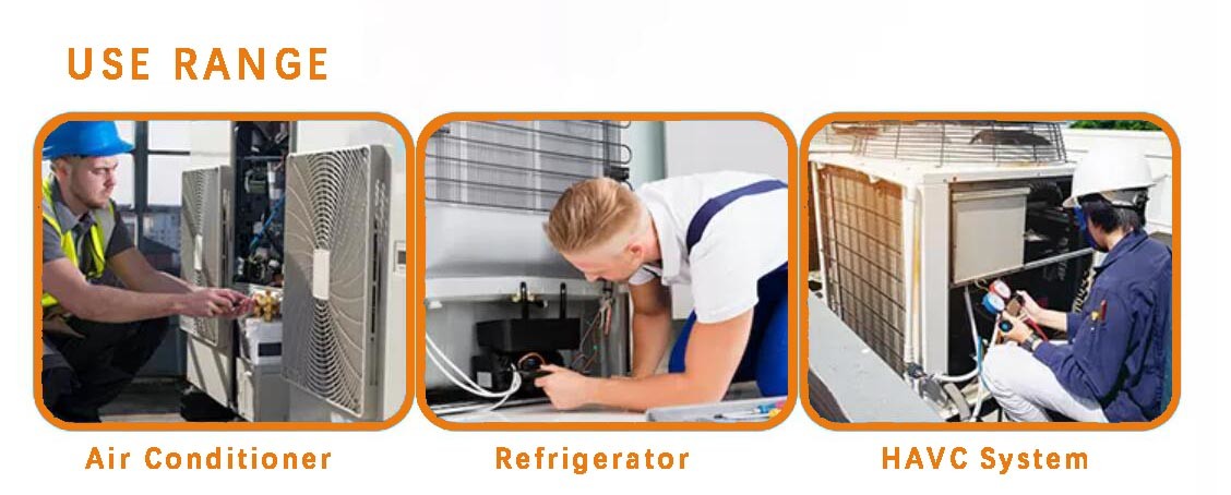 1/4 Refrigeration Charging Valve Copper Corrostion Resistant For Air Conditioner