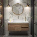 Multi Space White Contemporary Sinks And Vanities For Bathrooms