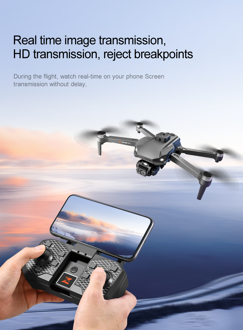Remote Control Rg608 Pro Brushless Optical Flow 720p Camera Wifi Fpv Drone with Beginner Drohne Trajectory Flight Tello Drone