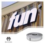 Weatherproof Stainless Steel Trim Cap For Shop Signs