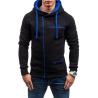 Buy cheap Fleece Jackets Mens Oversized Pullover Hoodie Solid Color Sports Jacket With Zipper from wholesalers