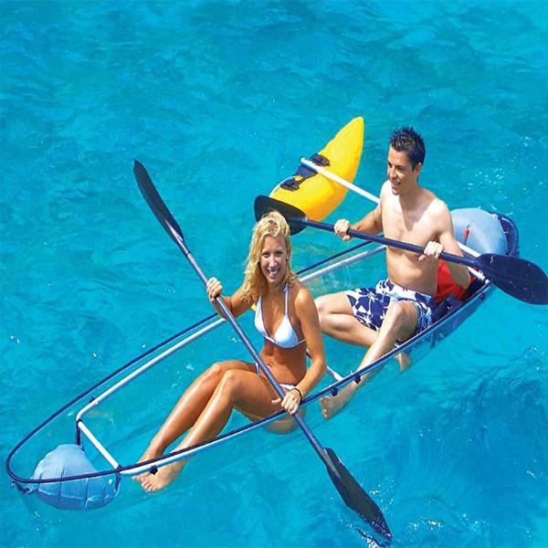 Buy cheap Transparent Plastic Small Fishing Boats, Unbreakable Polycarbonate Clear Lover Kayaks for sale from wholesalers