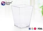 5 OZ Mini Square Plastic Dessert Cups Disposable Dessert Containers 160Ml