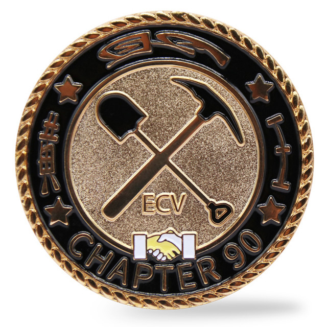 Custom coin enamel design antique copper commemorative coin souvenir chile souvenir metal challenge gold coin