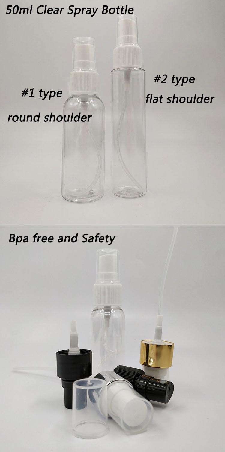 Refillable Spray Bottle With Flip Cap Eco Friendly Transparent Customized