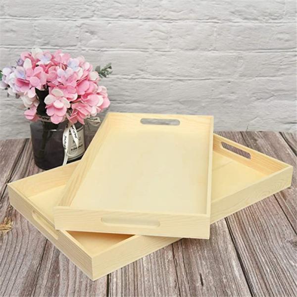 Buy cheap Sustainable Sushi Wood Nested Serving Trays With Handles from wholesalers