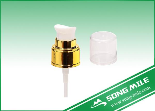 Quality White and Gold UV Coating Treatment Cream Pump in Size 24/410 for sale