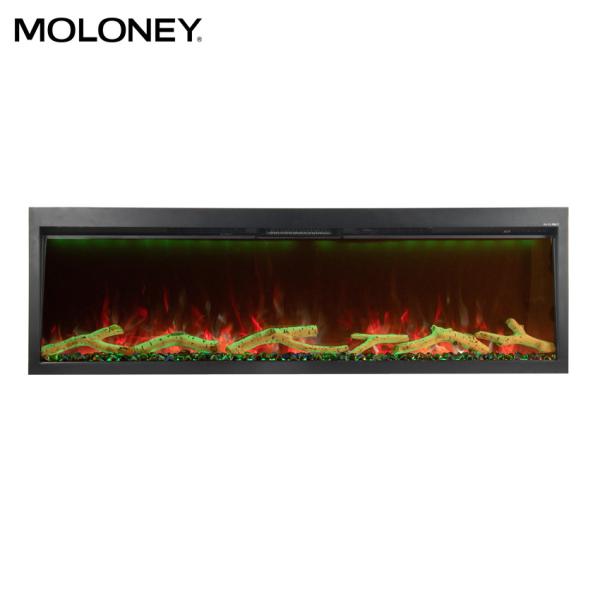 73" 1840mm Wall-set and Recessed Electric Fireplace 120V LED Adjustbale Multi