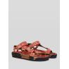 Buy cheap Open Toe Flat 9inch Slip On Casual Sandals Hard Wearing Printed Flower Straps from wholesalers