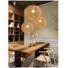 Buy cheap Vintage Rattan Lamp Pendant Lights Farmhouse Style Handmade Restaurant Round Ball Chandelier(WH-WP-50) from wholesalers