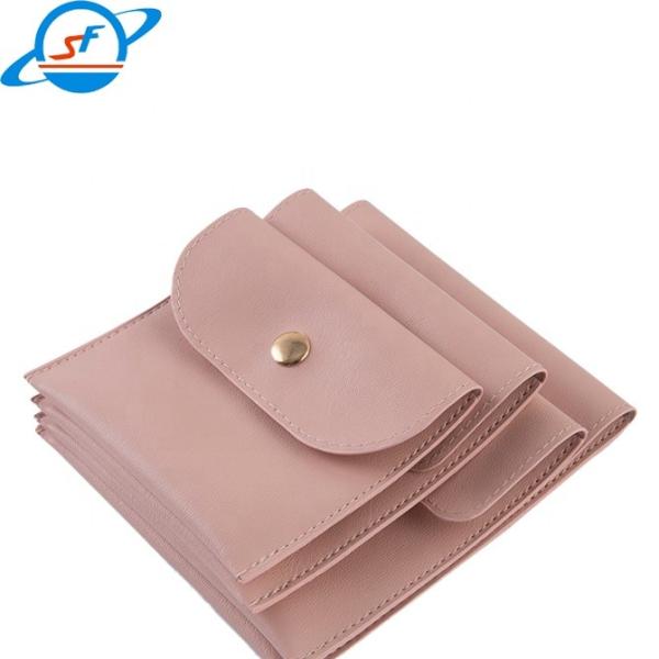 SF custom pink jewelry pouch pu fabric bracelet bag Necklace earrings jewelry
