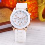 Color Yellow Silicone Quartz Watch 18mm Womens Silicone Watches Quartz