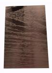 Etched Pattern Antique Stainless Steel Plate Fireproof Bronze Color