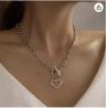 Buy cheap Romantic Silver Stainless Steel Fashion Necklaces Vintage Love Heart Pendant Necklace from wholesalers