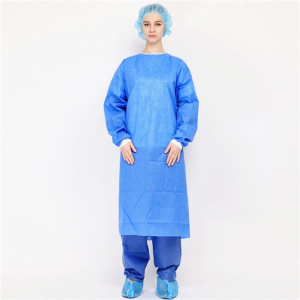 Buy cheap Knitted Cuffs PE Sterile Surgical Gown 35gsm Moisture Permeable from wholesalers
