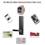 Corrosion Resistance Electronic Entry Door Lock Brushed Finish 10 Lock Spacing