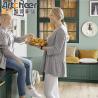 Buy cheap Green and Red Kitchen Cabinet Islands with Seating Modern Wooden Kitchen Furniture Design from wholesalers