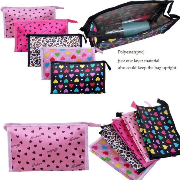 Buy cheap Promotional Nylon Dots Printed Travel Cosmetic Bags / Cosmetic Train Cases from wholesalers