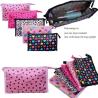 Buy cheap Promotional Nylon Dots Printed Travel Cosmetic Bags / Cosmetic Train Cases from wholesalers