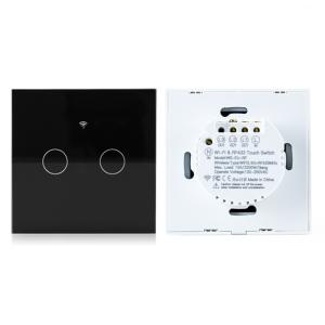 Wholesale Amazon Alexa And Google Home Control Smart Wall Light Switch Tempered Glass Touch Screen from china suppliers