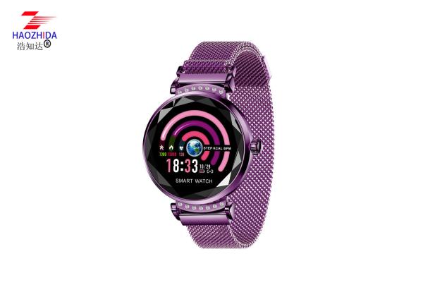 Newest Fashion Lady Smart Watch 3D Diamond Glass Heart Rate Blood Pressure Lady