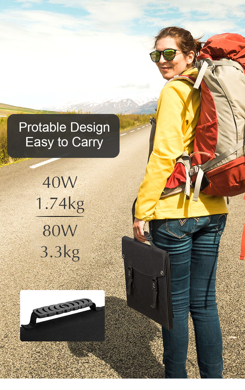 5V Monocrystal USB Foldable Solar Panel Waterproof Charger Outdoor Camping