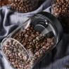 Buy cheap 1800ML Clear Vacuumized Glass Coffee Jar Black Lid Sealed Storage Jar from wholesalers