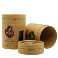 Buy cheap Kraft Paper Cosmetic Packaging for CBD Essential Oil Organic Herb Round Tube product