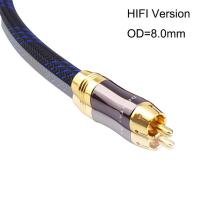 Buy cheap 8.0mm Wire RCA HIFI Coaxial 75 Ohm OFC Subwoofer 3.5mm Audio Cable product