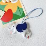 Custom Bulk Leather Keychains Car Keychain Elephant PU Leather Keychain