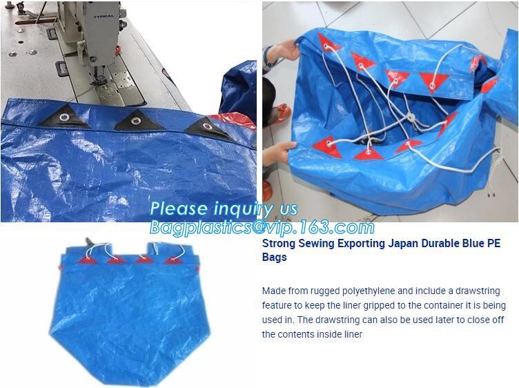 STRONG SEWING BLUE COATING WATERPROOF PE MATTRESS COVERS,REINFORCED PORTABLE MULTI-PURPOSE POLYTHYLENE TARPAULIN, NYLON
