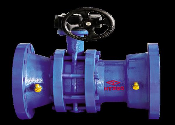 Buy cheap Ductile Cast Iron Flanged Butterfly Valve Blue Anticorrosive 1.0 /1.6 Mpa from wholesalers