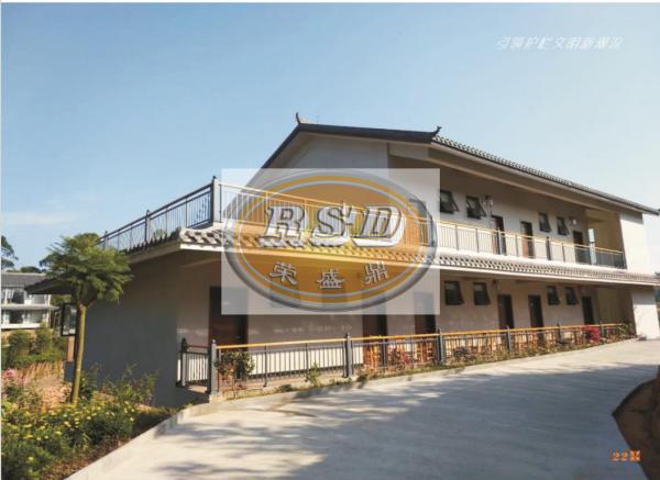 Buy cheap Modern Style Natural Wood Grain Zinc Steel Railing Advanced Spraying Engraving Technology from wholesalers