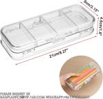 Pencils Box, Clear Stationery Box With Snap-Tight Lid, Plastic Large Capacity