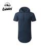 Buy cheap Over Size Knitted Hip Hop Mens Gym Short Sleeve Streetwear Clothing Blank Long Pullover Men Hoodies & Sweatshirt from wholesalers