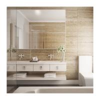 Buy cheap 550MM Contemporary Bathroom Cabinets With Led Mirror Ceramic Basin Wall Mounted product