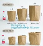 FREE SHIPPING Washable kraft paper laundry basket household storage bag DuPont