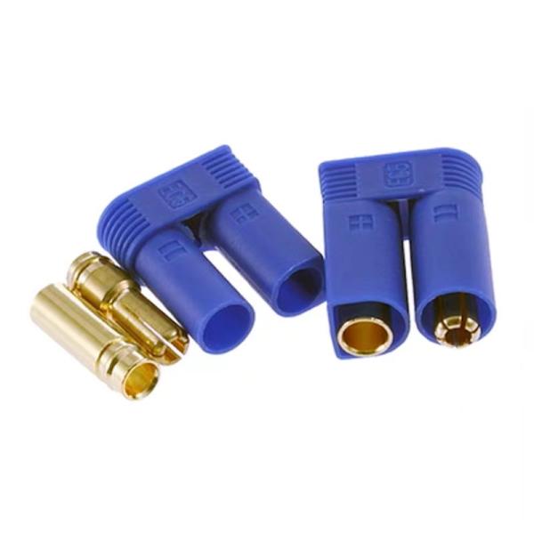 Buy cheap 5mm EC5 RC Battery Connectors Gold Plated With Blue Plastic Housing from wholesalers