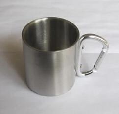 Buy cheap Practical Portable Carabiner Stainless Steel Mug Lightweight 220 Ml Mug For Outdoor from wholesalers