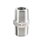 WZ Stainless Steel High Pressure Hex Nipple BSP NPT Equal Male Thread Pipe