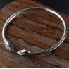 Buy cheap Sterling Silver Lotus Flower Wire Cable Cuff Bracelet Women Bangle(SZ0199) from wholesalers