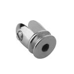 Fixed Glass Holder YS-024, Zinc Alloy, for glass 8mm, finishing chrome or Satin