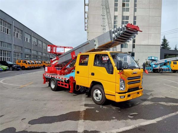 Buy cheap 28m JMC High Building Moving Ladder Bucket Truck Aerial Ladder Truck from wholesalers