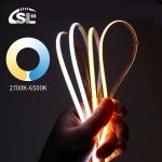 Electroplate COB 24v COB 320Ds 8mm Ra 85 Ice BLue Light Strip with 50000 Hour
