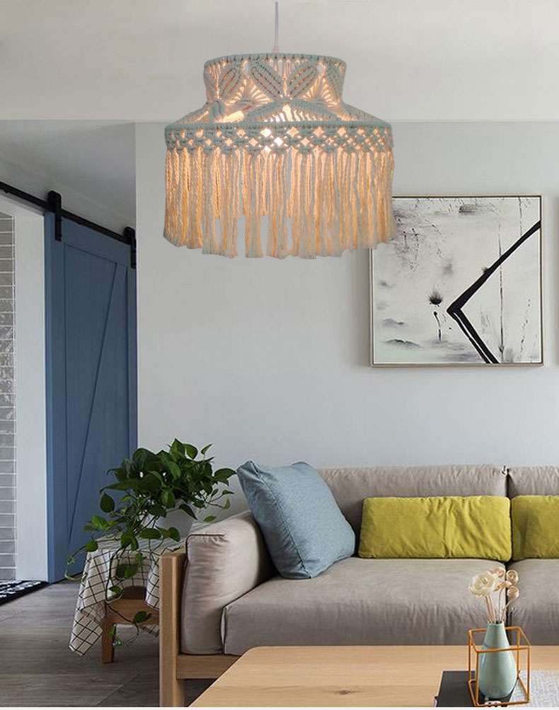Nordic Bohemian chandelier creative living room LED lamp kitchen bedroom cotton lamp(WH-VP-227)