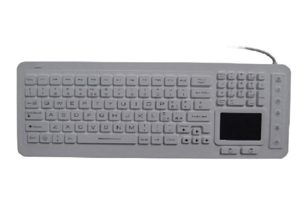 Buy cheap White Silicone Washable Medical Keyboard For Hospital Furniture Blue Color from wholesalers