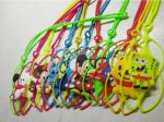 Custom Disney 3d Carton Silicone Phone Lanyard Necklace With Holder Flexible ,